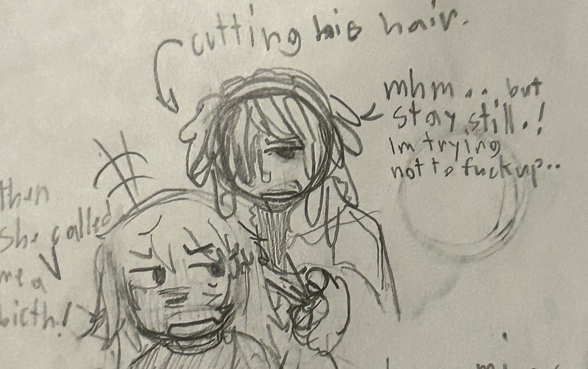 1_bearlover's tweet photo. Human Sam and Braiden
Sam trying to cut his bfs hair :333
#murderdrones #murderdronesart #murderdronessam #smokefire #murderdronesbraiden https://t.co/oJgwtaLtKd