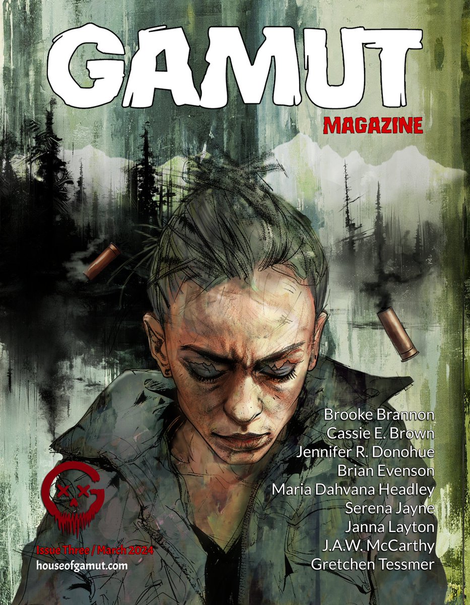 Issue #3 of Gamut is now live. It includes work by Brooke Brannon, Cassie E. Brown, <a href="/AuthorizedMusin/">Jen Donohue</a> , Brian Evenson, Maria Dahvana Headley, Serena Jayne, Janna Layton, <a href="/JAWMcCarthy/">J.A.W. McCarthy - merch girl/succubi friend</a>, and @gretchentessmer. Cover by Kip Ayers. #rt #fantasy #scifi #horror