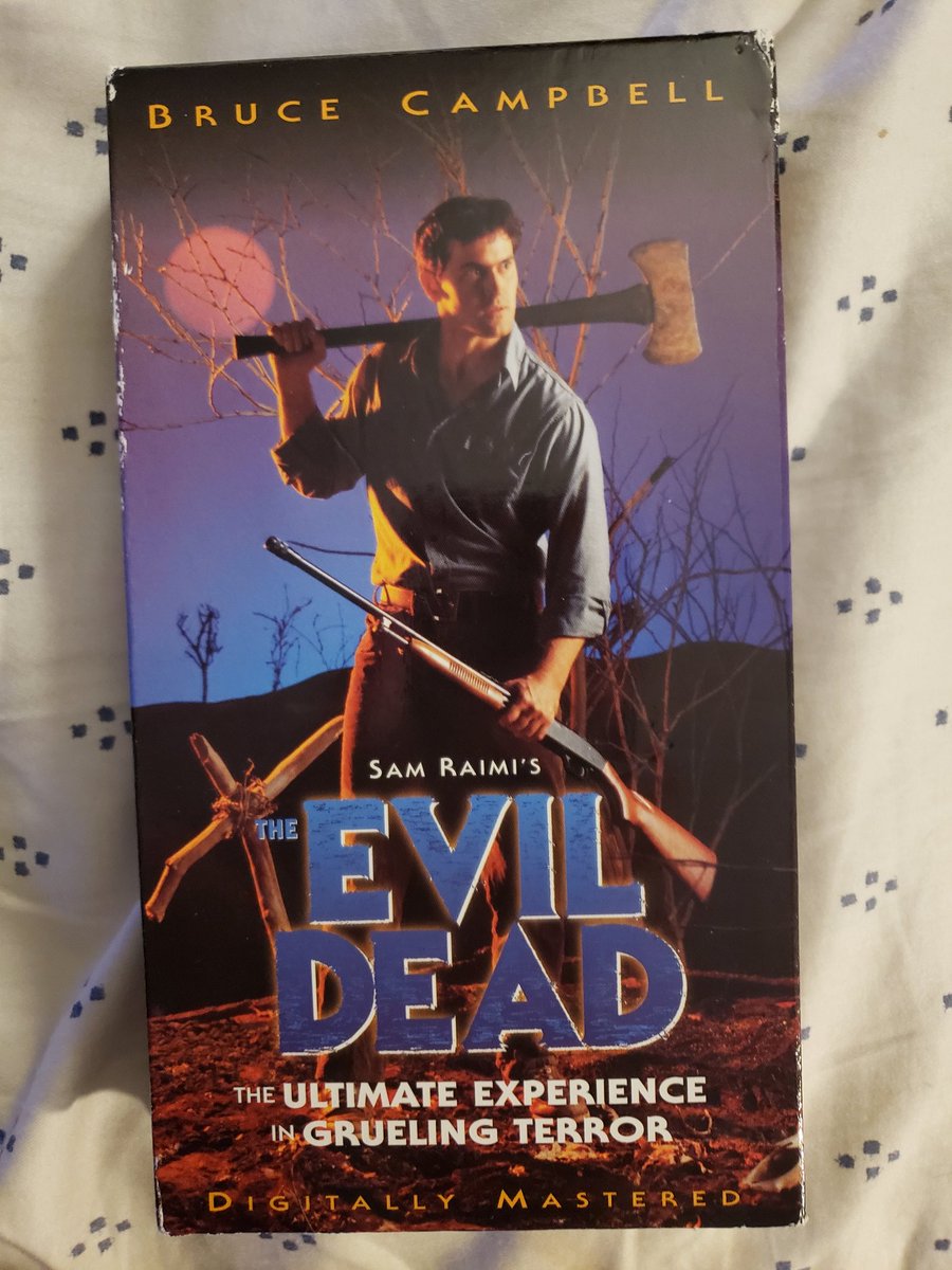 durandurantulsa's tweet photo. Now showing on @durandurantulsa's Horror Show...The Evil Dead (1981) on glorious vintage VHS 📼! #theevildead #evildead #SamRaimi #brucecampbell #deadites #ellensandweiss #betsybaker #TheresaTilly #tedraimi #haldelrich #vhs #80s #durandurantulsa #durandurantulsashorrorshow https://t.co/l7CTmSSmQA