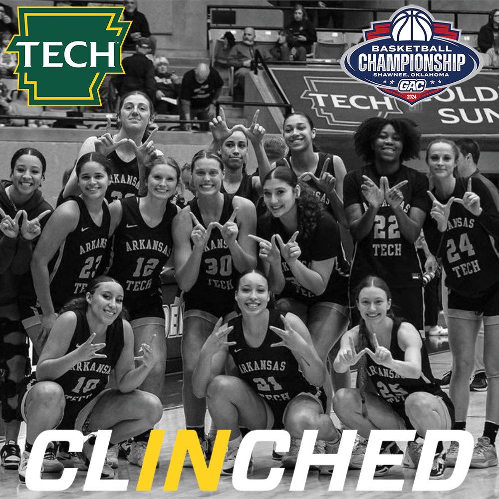 #TheGAC (@gacathletics) on Twitter photo Based on Thursday's results <a href="/ATU_Athletics/">Arkansas Tech Sports</a> <a href="/ATUWBasketball/">ATU W. Basketball</a> became the 6th team to clinch a spot for #theGAC Women's π Championships in <a href="/VisitShawneeOK/">Visit Shawnee, OK</a> at <a href="/FireLakeArena/">FireLake Arena</a> Based on Thursday's results <a href="/ATU_Athletics/">Arkansas Tech Sports</a> <a href="/ATUWBasketball/">ATU W. Basketball</a> became the 6th team to clinch a spot for #theGAC Women's π Championships in <a href="/VisitShawneeOK/">Visit Shawnee, OK</a> at <a href="/FireLakeArena/">FireLake Arena</a>