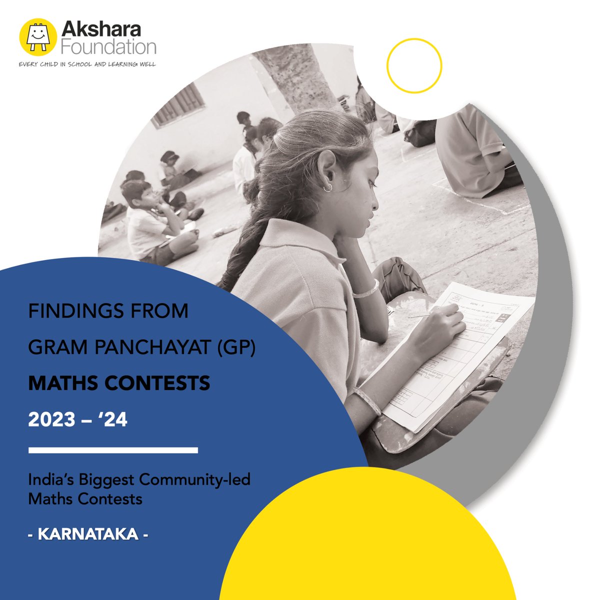 Want to know what the numeracy learning levels for over 4,70,200 government-school-going children in grades 4-6 across 4,160 Gram Panchayats in Karnataka are? 

The GP Report is LIVE on our webiste now. Access it here: akshara.org.in/wp-content/upl… 

#ItAllAddsUp #MathsSymposium