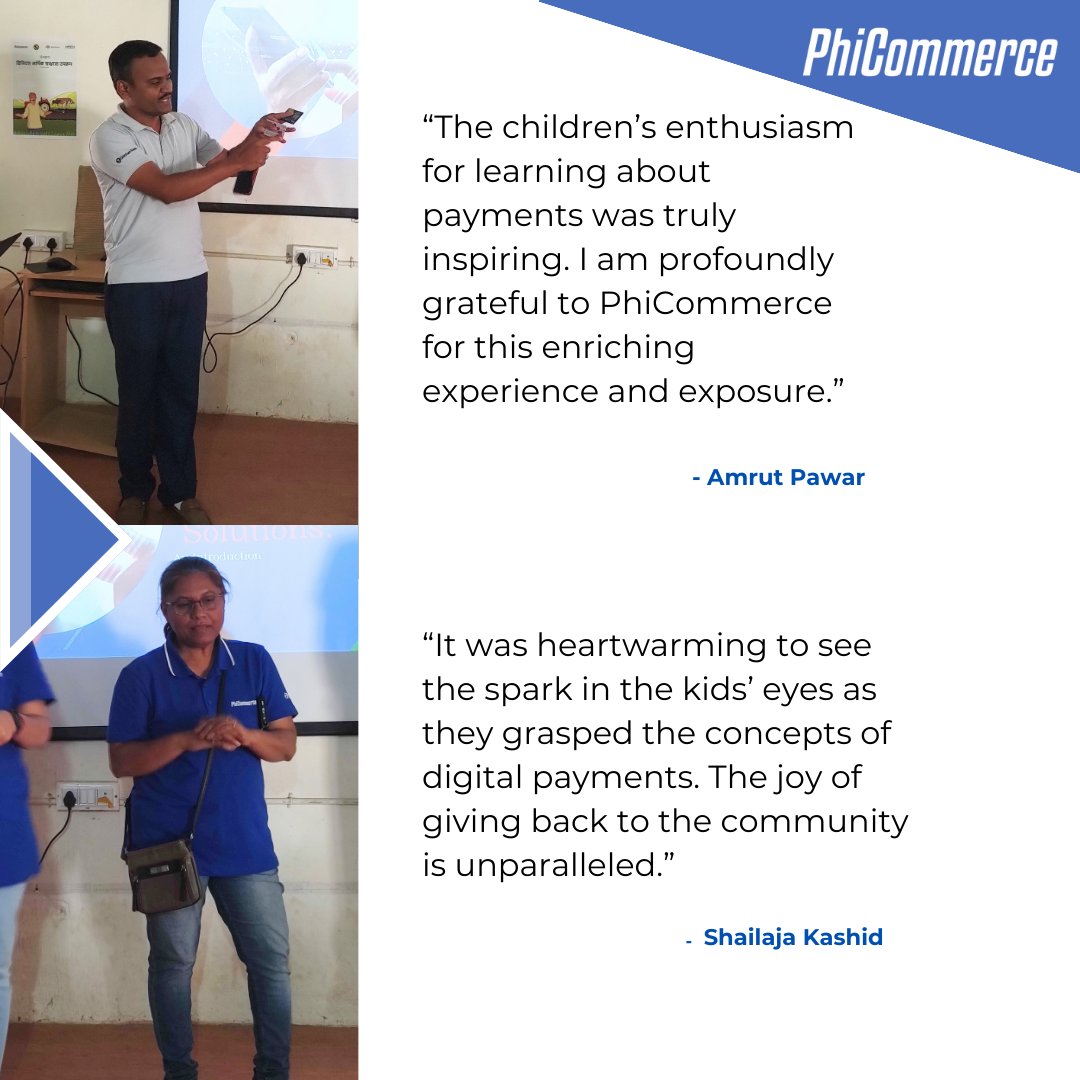 PhiCommerce's tweet photo. Phi Commerce recently held a digital financial literacy workshop at Pareshwar Vidyalaya, Pargaon Memane village in Pune. Sharing our Volunteer’s experience at the workshop.
#financialinclusion #financialliteracy #digitalindia #financialeducation #lifeatphi https://t.co/cGbXXARqco