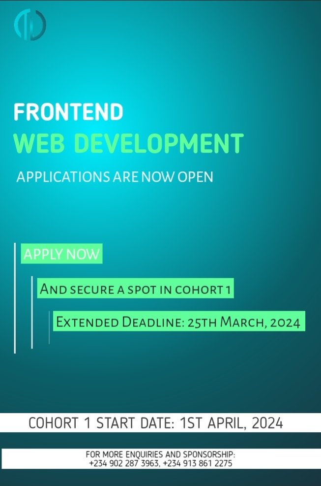 Codify_inc's tweet image. Codify Inc is an Edu tech company that is devoted to reducing the lack of digital skills amongst Nigerian youths by 5%, that&apos;s approximately 684,000 Nigerian youths by creating an opportunity to acquire competitive skills in the digital market.
