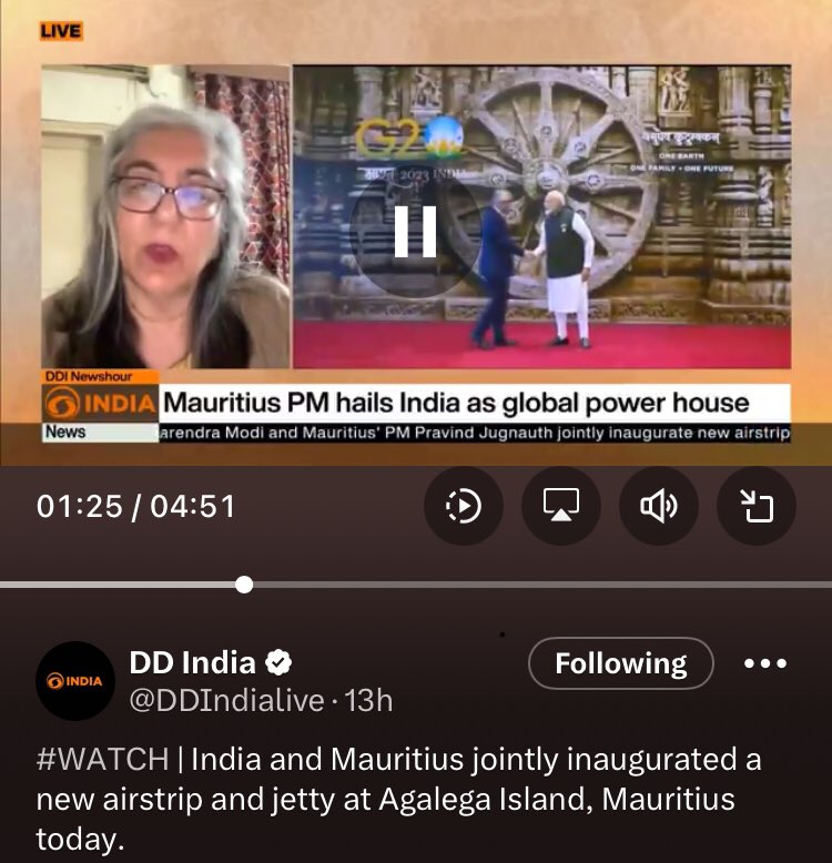 Watch my take on inauguration of airstrip and other development projects on #Agalega island #Mauritius by #Indian #PrimeMinister #Modi and #Mauritian Prime Minister Jugnauth anchored by @BhatSakal @DDIndialive #IndiaMauritius #developmentPartnership youtu.be/ZUdgS_4yN-A?fe…