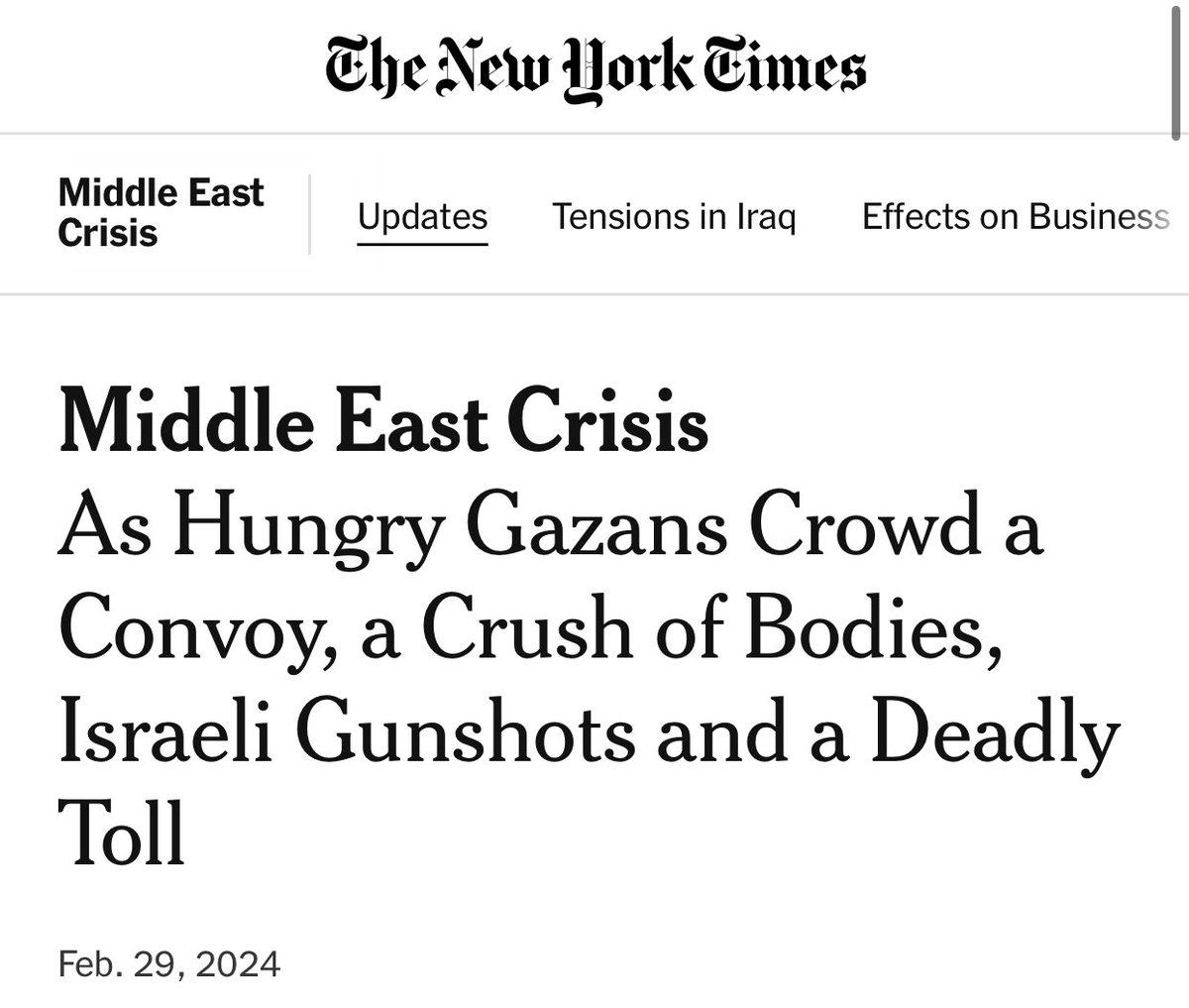 The New York Times wrote a Haiku to avoid saying Israel massacres Palestinians that they’re deliberately starving in Gaza.