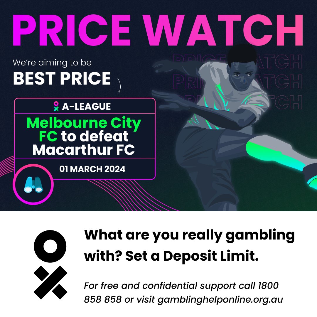 Bet Right is aiming to be Best price Melbourne City FC in tonights A league game. ⚽️🔥
#ALeague #melbournecityfc #pricewatch