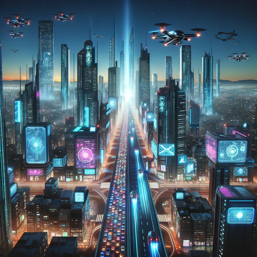 Exploring the neon dreams of tomorrow's cities, where technology breathes life into the night. From flying cars weaving through skyscrapers to drones dotting the sky, we're not just living in the future—we're crafting it. #TechFuturism #InnovationUnleashed #อุงเอิง