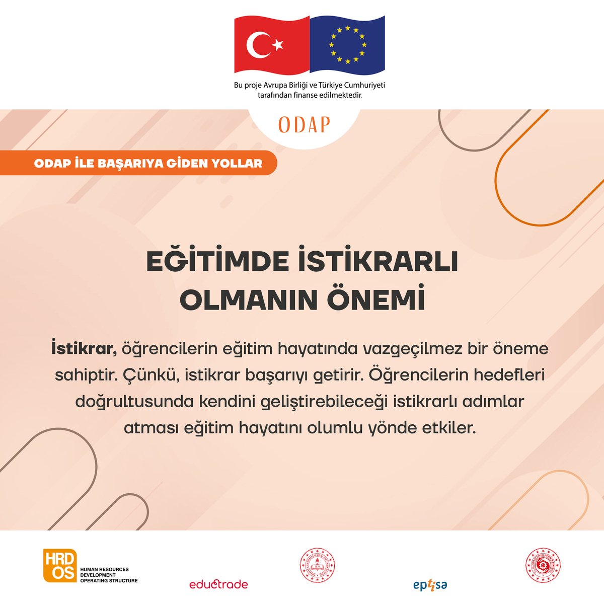 MebOdap's tweet photo. Öğrencilerin hedefleri doğrultusunda kendini geliştirebileceği istikrarlı adımlar atması eğitim hayatını olumlu yönde etkiler.
#KendineİnanOkulaDevam #MEBODAP
@tcmeb @csgbakanligi @IKGPRO @EUDelegationTur @meb_ogm https://t.co/HICRboKv1S