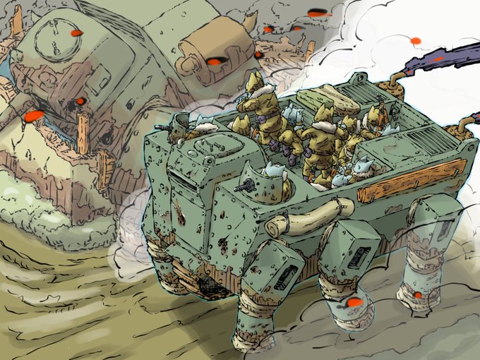 「machine gun robot」 illustration images(Latest)