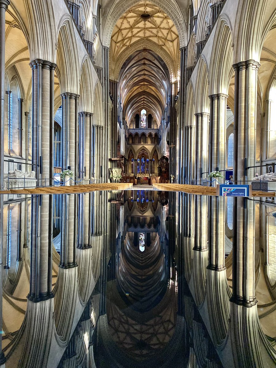 Here's a selection of some of the greatest Cathedral/Minster naves (with the odd cheeky choir) in the UK all 📸 by my own fair hand - a joy to share them and #happyfriday #thread 1. Salisbury Cathedral