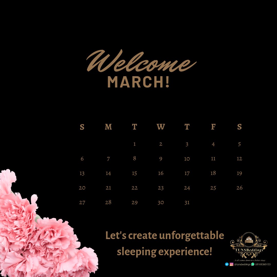 Hello March! 🌸 Embrace the new month with cozy comfort. Explore our latest bedding collections and transform your bedroom into a sanctuary of relaxation. Sweet dreams await! 💤 For all orders kindly DM or WhatsApp 08106395133. #Tunsbeddings #NewMonthNewBedding