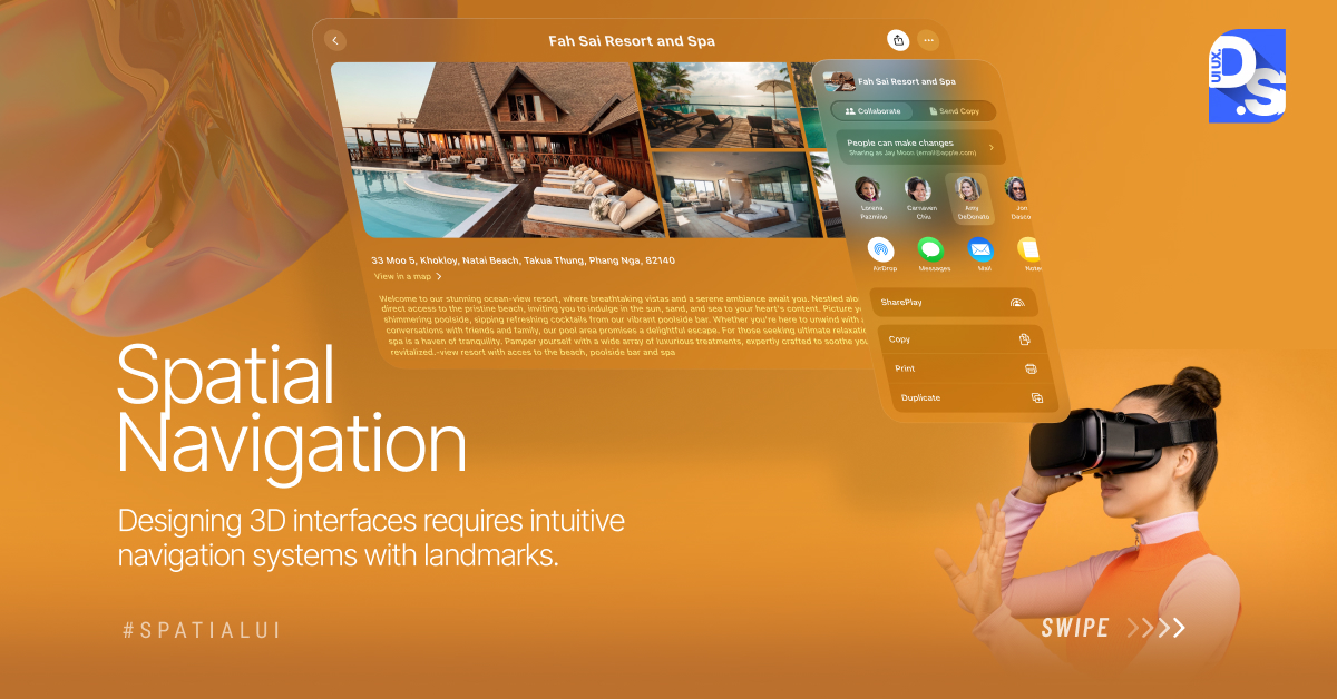 design__studio's tweet image. Uncover the secrets of Spatial UI Design: learn how to captivate users with immersive interfaces, and craft compelling designs that engage and delight.
.
.
.
#spatialui #uiux #UserExperience #digitaldesign #uidesign