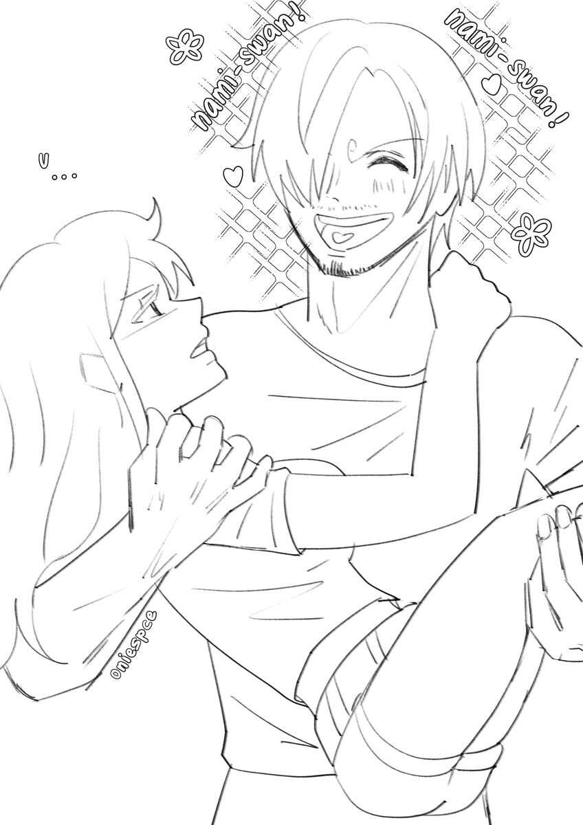 oniespce's tweet photo. #ONEPIECE sanji and nami pairing to whoever needs it.. 🫶 #artmoots #sketch https://t.co/kWxA1KWxy2