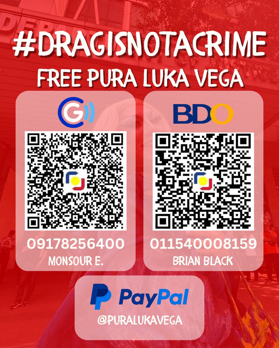 DRAG IS NOT AND WILL NEVER BE A CRIME!!! 

#DragIsNotACrime
#iStandWithPuraLukaVega