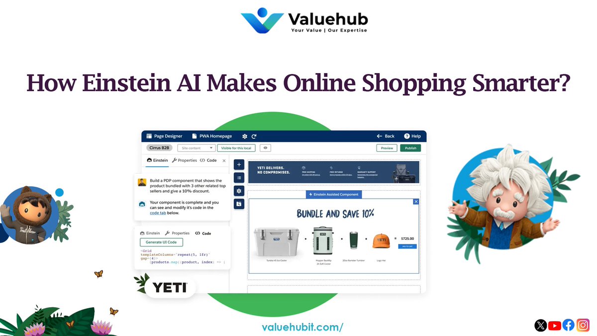 Ever wondered how #EinsteinAI could transform your online #shoppingexperience? 🌟

Ready to unlock the future of e-commerce success with #Valuehub Professionals?

Let's start the conversation! 💬 linkedin.com/pulse/how-eins…

#salesforce #EinsteinAI #SmartShopping