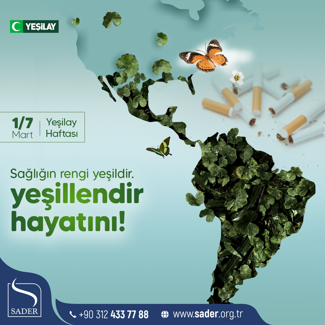 Yeşilay’ın 104. Yıl dönümü ve 1-7 Mart Yeşilay Haftasını kutluyor, tüm halkımızın uyuşturucu, alkol, sigara, teknoloji, kumar bağımlılığı gibi zararlı alışkanlıklardan uzak, sağlıklı bir yaşam sürdürmelerini temenni ediyoruz.

#yeşilayhaftası #yeşilay #yaşam #doğa