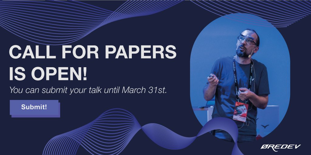 Our Call for Papers is now open! Are you ready to take the stage and join us in Malmö this November? Submit your proposal for #Oredev2024 today via sessionize.com/oredev-2024 🚀