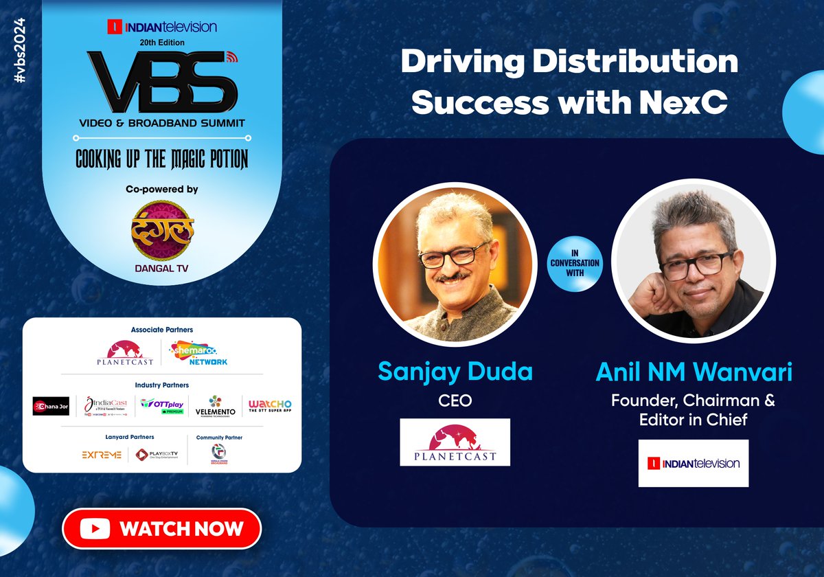 Missed the session? Watch Now on YouTube: Driving Distribution Success with NexC by Sanjay Duda, CEO, @planetcastltd at Video & Broadband Summit 2024!

@anilwanvari - Indian Television Dot Com

Watch Now: youtube.com/watch?v=7OSQrr…

For More Info: videoandbroadbandsummit.com

#VBS2024