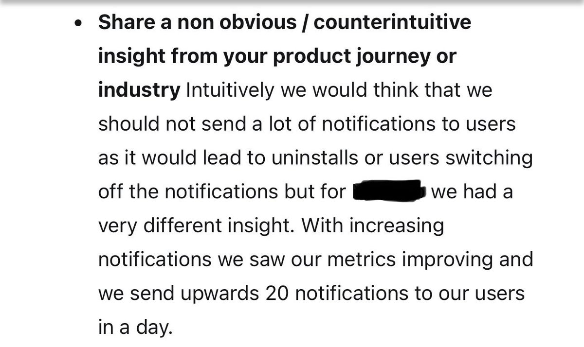 Counterintuitive insight that we’re going to discuss next weekend. Think tens of millions of users! As a PM / marketer, would you cringe at such an approach or try it out?