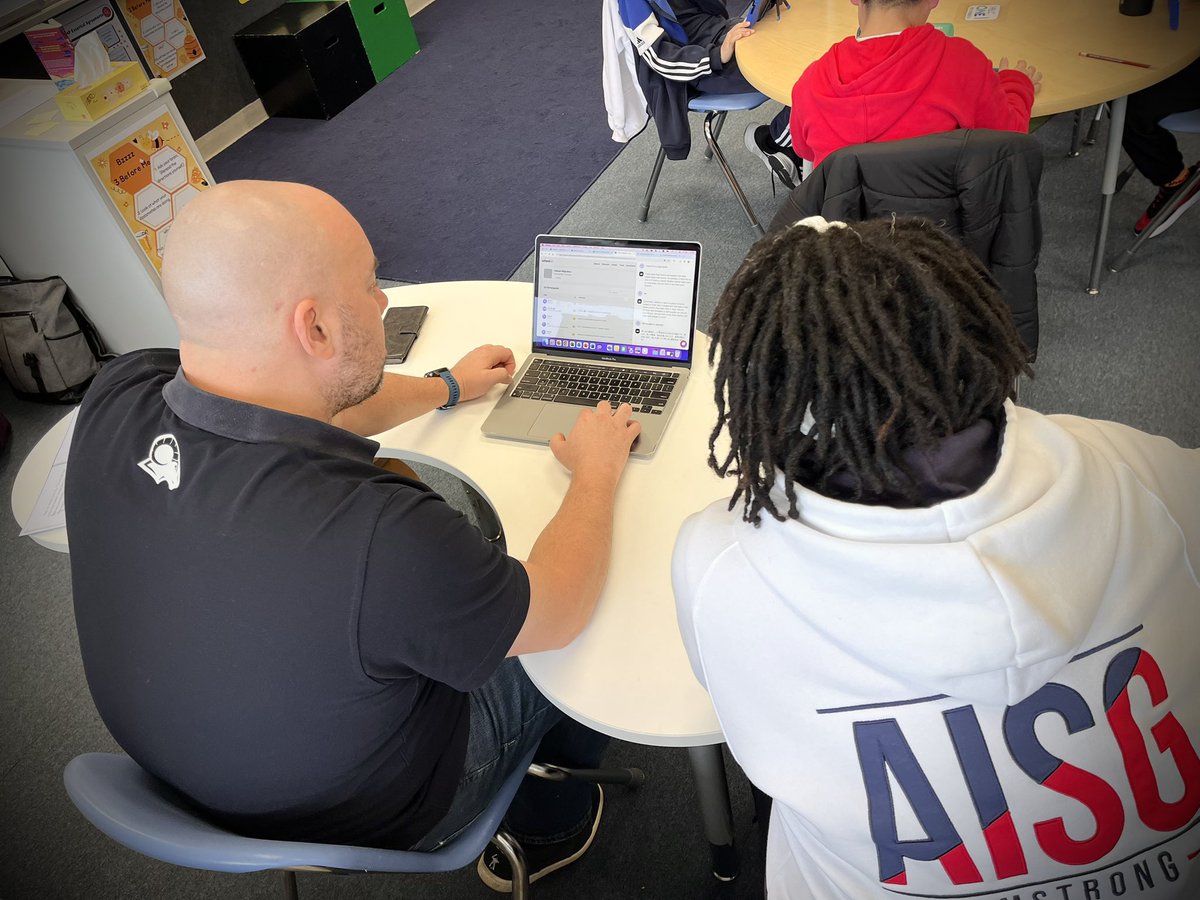 Fascinating watching @j_smigel introduce @GetSchoolAI to our @AISGZ Grade 4 students. Within minutes they were connected to a teacher generated,and monitored, chat bot to use for quick questions and feedback. Impressed!
#AISGZ #AIEdu