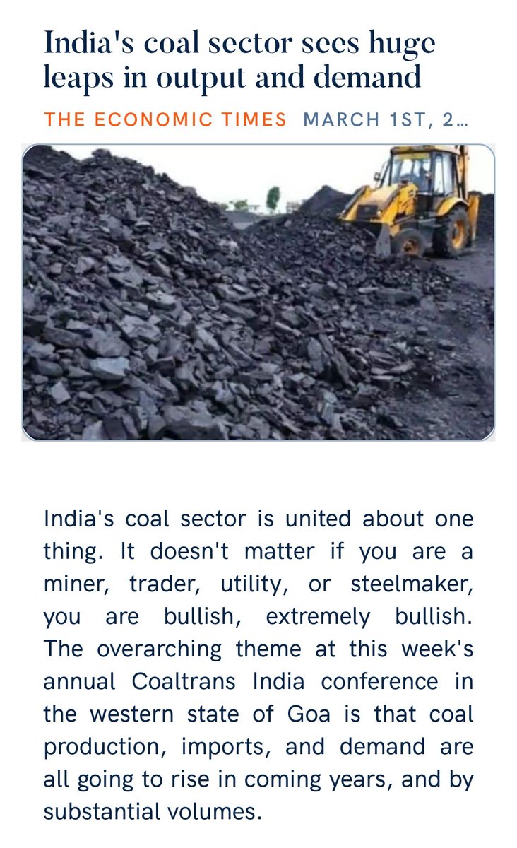Kumodvarshney's tweet photo. India's coal sector sees huge leaps in output and demand
https://t.co/AKaxbe7E5q via NaMo App https://t.co/BT3vDxSUa5
