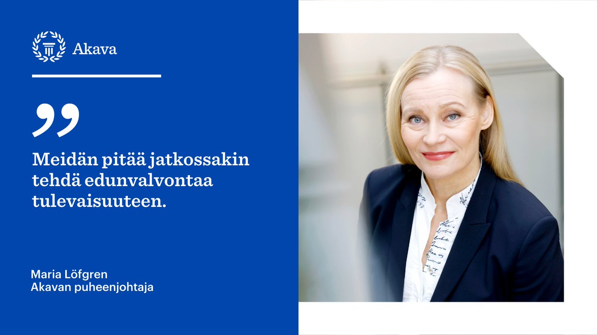 .@marialofg kirjoittaa toimintamme painotuksesta nuoriin ja opiskelijoihin sekä kommentoi jäsenmäärää: Meidän pitää jatkossakin tehdä työtä sen hyväksi, että nuoremme voivat luottaa siihen, että heitä odottaa hyvä, kestävä ja tasapainoinen työelämä. akava.fi/blogit/sanoist…