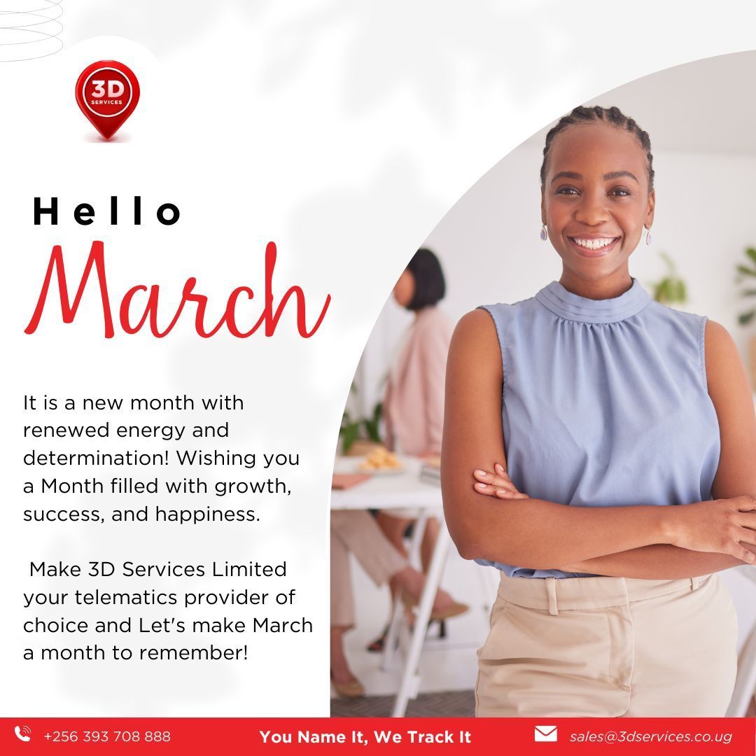 Happy New Month from all of us at 3D Services Limited. Watch out for some exciting news about our tracking service types and all the products we have available for you. 

We know you will love it for sure.

#3dservicesltd #younameitwetrackit #telematics #fleetmanagers #fleet