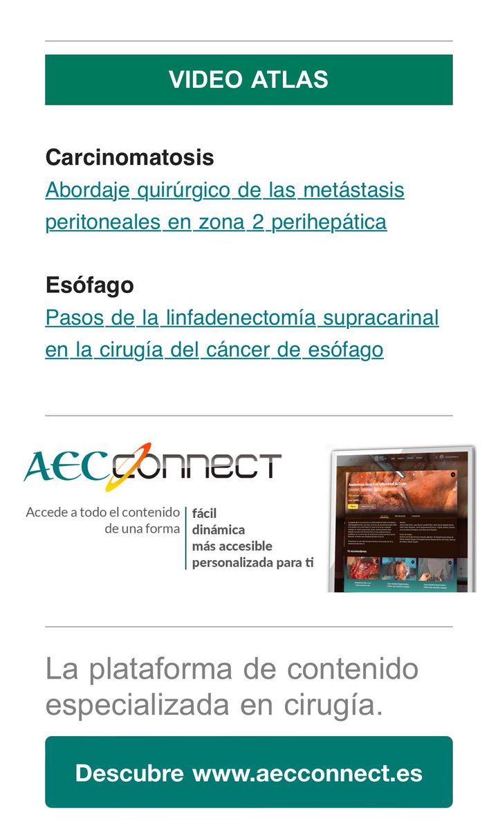 Hoy se publica en nuevo contenido de AECConnect….la plataforma digital de la @aecirujanos