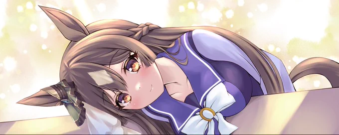 もう夕方ですがおはようございます!         目が覚めたらダイヤちゃんが横にいてくれてドキドキした目覚めでした( *'艸`) #サトノダイヤモンド #ウマ娘 
