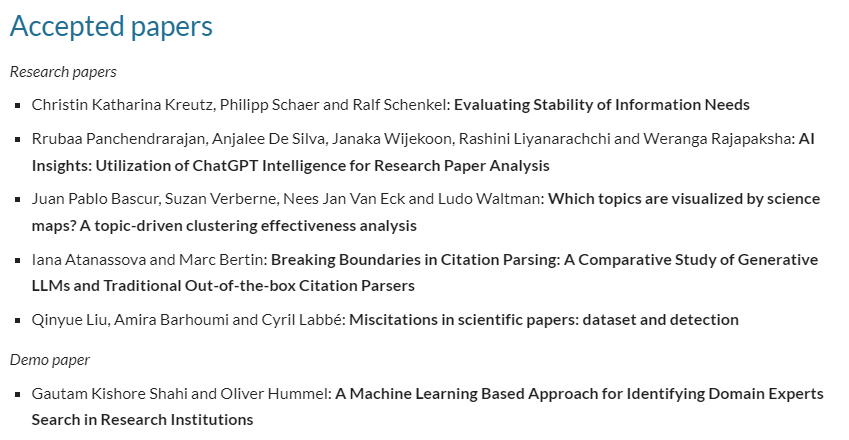 Accepted papers at the 14th BIR workshop @ecir2024 #ecir2024 Details: sites.google.com/view/bir-ws/bi… Join us on-site in Glasgow! @iFromm @suzan @gcabanac