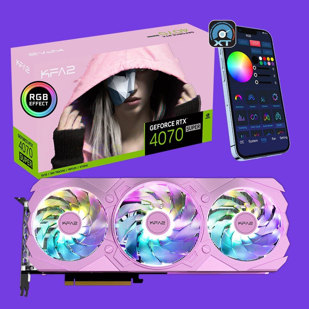 Sicero_news's tweet image. Nvidia has released the RTX 4070 Super in a soft pink color - the perfect gift for a gamer girl. 
Read more:  
sicero.uk/posts/2306 
  
#CUDAcores #Tensorcores #RTcores #HDMI21 #DLSS #PinkColor