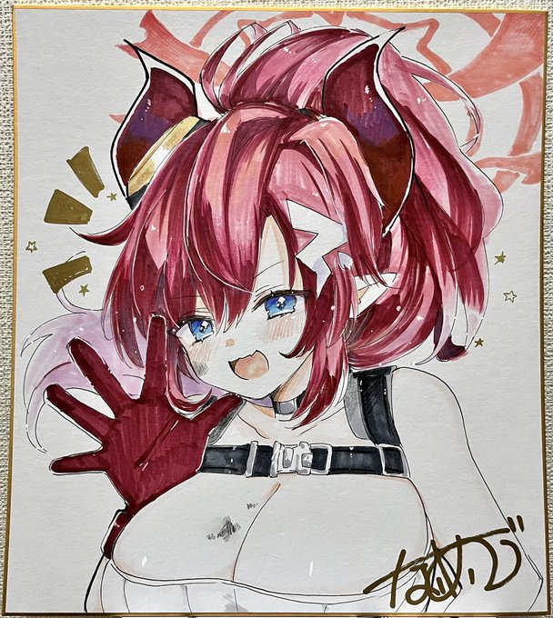 メグいっぱいちゅきなので色紙におさめました🫶🏻💗 ̖́- 