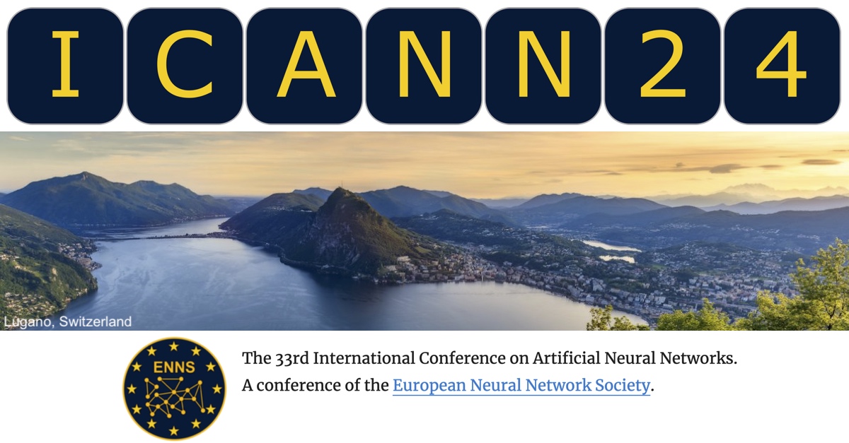 33nd International Conference on Artificial Neural Networks #ICANN2024
Second Call for Papers

Lugano, Switzerland
Sep 17 - 20, 2024

See: e-nns.org/icann2024/call…

#ENNS #AI #NeuralNetworks #ML #MachineLearning #HelmholtzMunich #USI_en #Research 
@AIDD