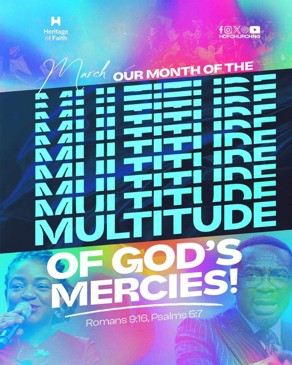 ChristTribe's tweet photo. Whatever the Mercy of GOD can do shall be done for You this month !

However far GOD's Mercy can reach, it will carry You this far in Jesus name !

Psalms 5:7, Romans 9:16 https://t.co/v5DLLGY6wJ
