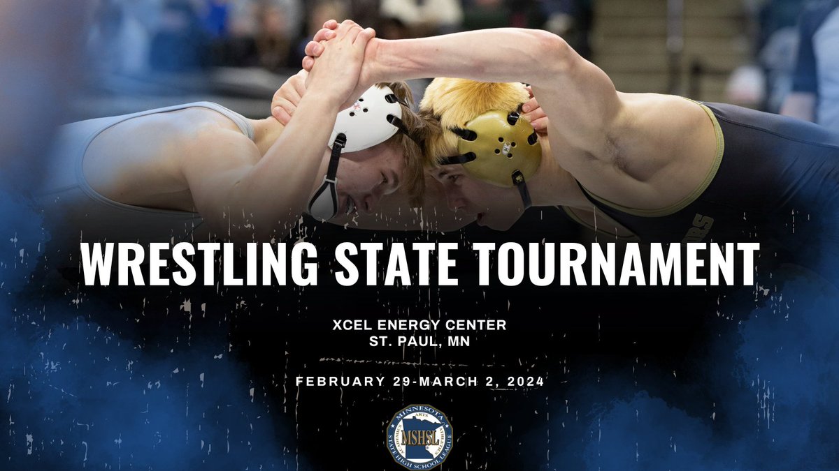 The Wrestling State Tournament starts tomorrow! Congratulations to all teams and individuals who qualified. 

To view the complimentary souvenir tournament online program, spectator guide, schedule, and brackets please go to mshsl.org/wrestling