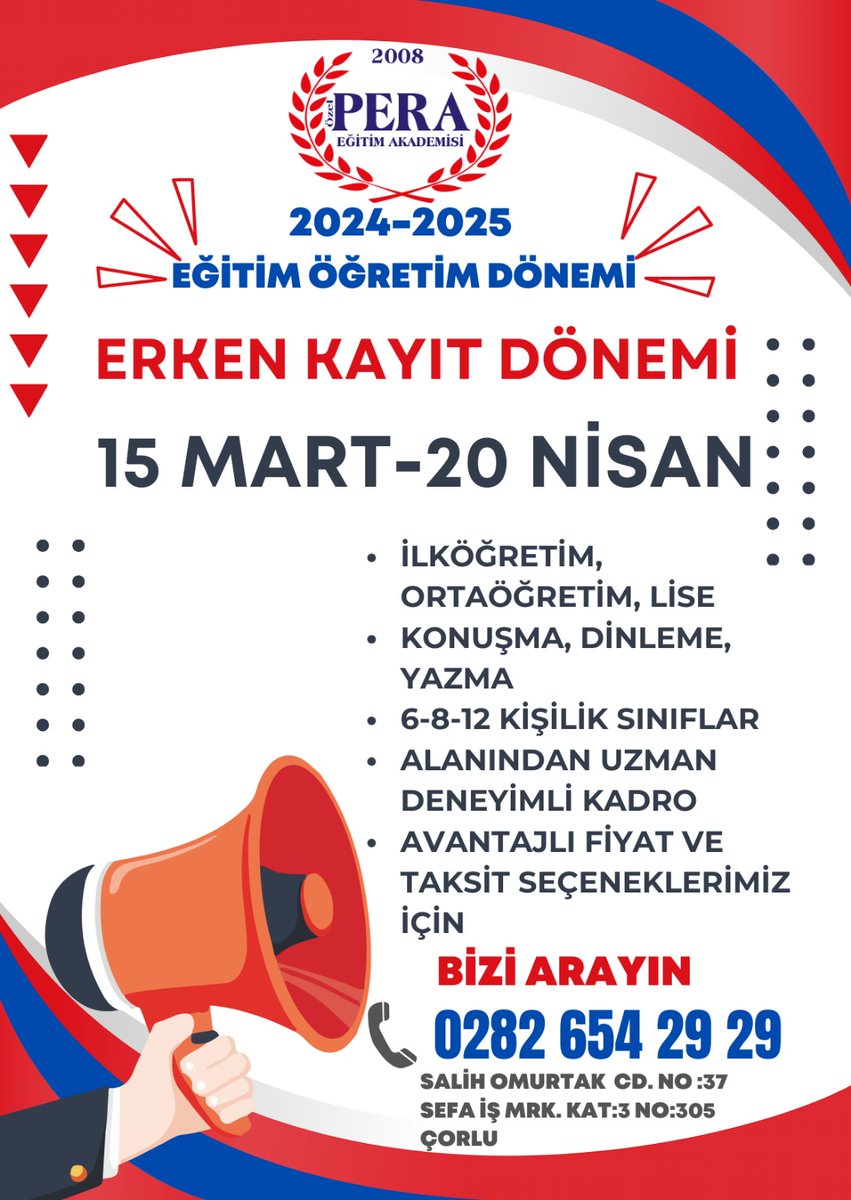 📌  Erken Kayıt tarihî 15 Mart - 20 Nisan arasındadır.
📌İngilizce yaş grupları 5 - 18 yaş arası.
📌 Her türlü sorularınız için 0546 654 2929 WhatsApp hattımızdan yazabilir. 0282 654 2929 telefonundan bize ulaşabilirsiniz.
#ingilizce #Dilokulu #çorlu