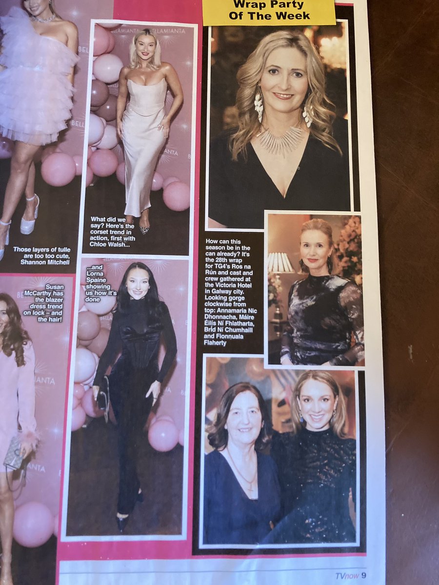 dmpr_galway's tweet photo. #wrapparty @RosnaRun  sraith 28 @TG4TV &amp; aisteoirí ag breathnú galánta @TVNowMagazine  buiochas mór @MartinaRPhotos - thank you #tvNowMagazine  #RosnaRún  #wrapparty 
#gaeilge #gaeltacht #tv #tvdrama #soaptv #tvsoap #tg4 #chonamara #connemara #gaillimhabú #wrapparty https://t.co/oSZSqJxxA6