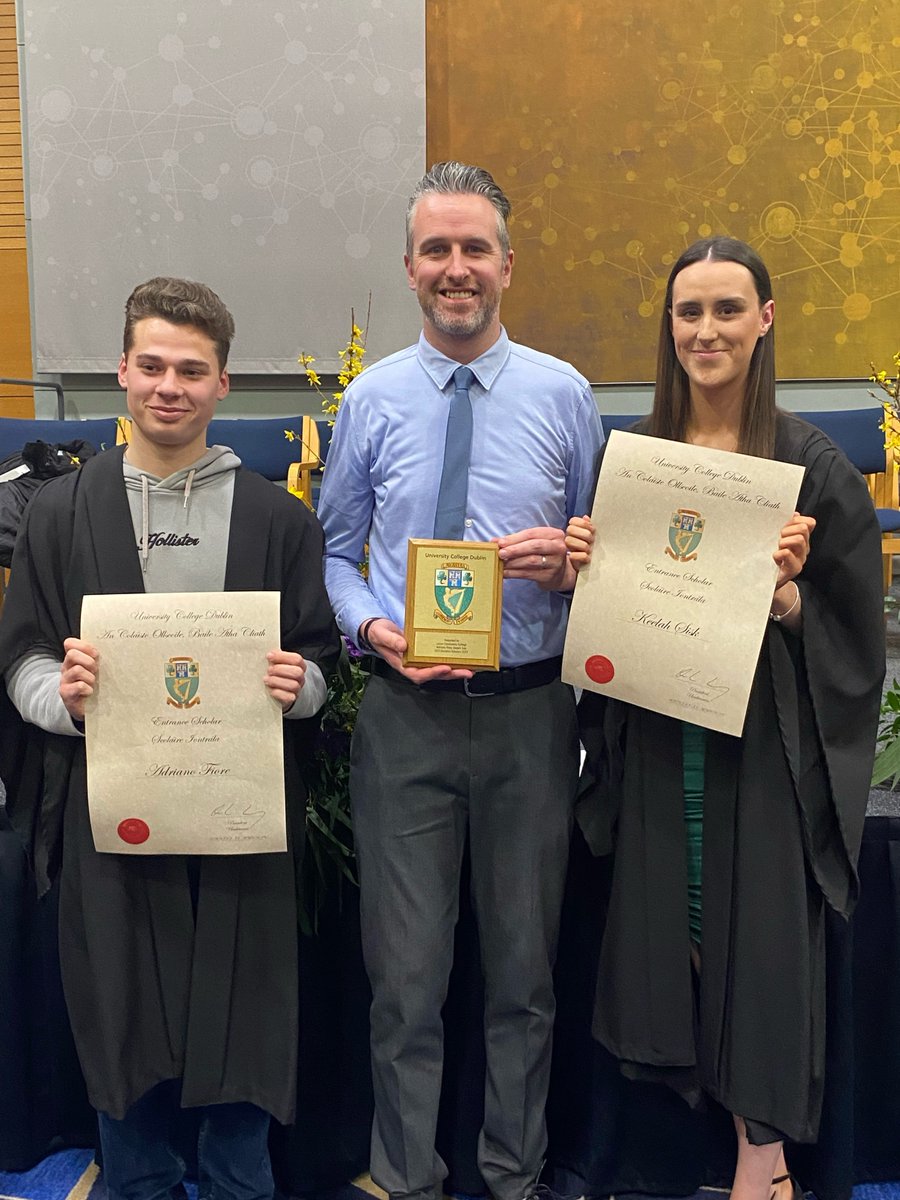 Congratulations to Adriano Fiore and Keelah Sisk who received their UCD Entrance Scholars award on Wednesday Evening. Here they are pictured with Mr Foley. A fantastic achievement for these students. Wishing them all the best for the future. @ucddublin @LccAssoc
