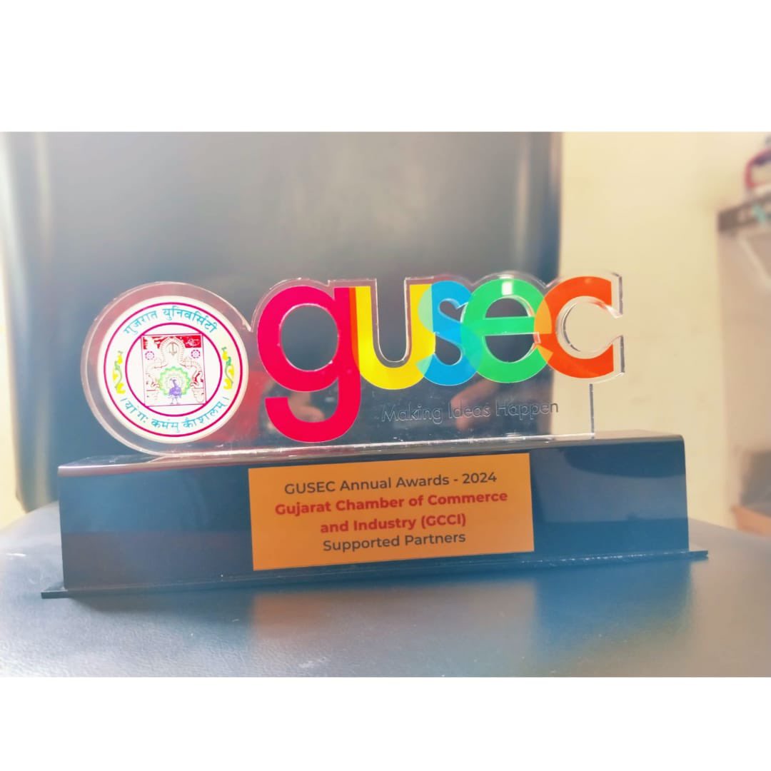 GCCI proudly celebrates the honor of being recognized as the 'Best Supporting Partner' by Gujarat University for our outstanding contribution to the thriving startup and innovation ecosystem with GUSEC.