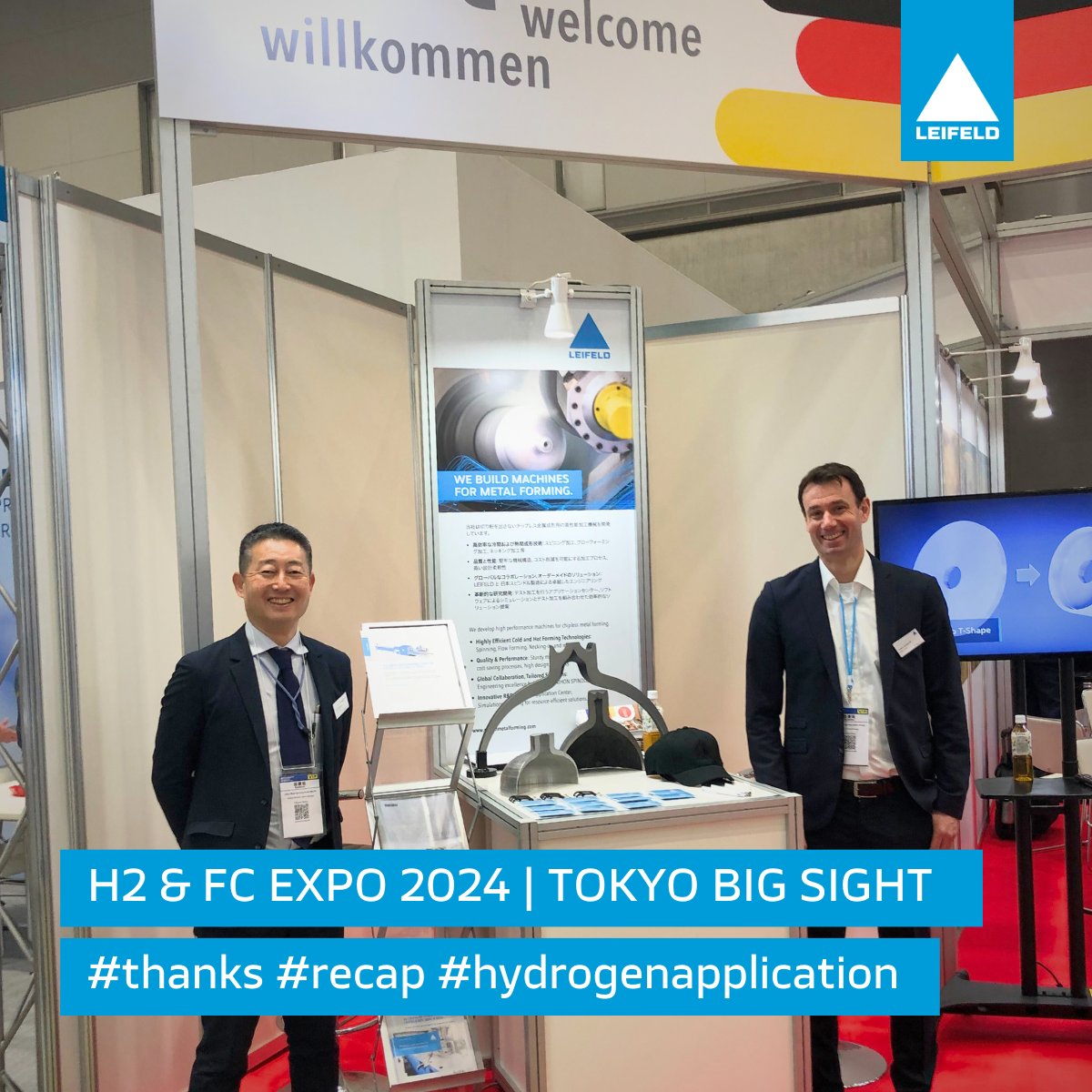 What an incredible time it's been at the H2 & FC Expo, where we presented our innovative LEIFELD Aluminum Forming Center for the production of hydrogen cylinders. Missed out to visit the expo? Don't worry! Reach out to us to learn more: leifeldms.com/en/contact.html #FutureForward