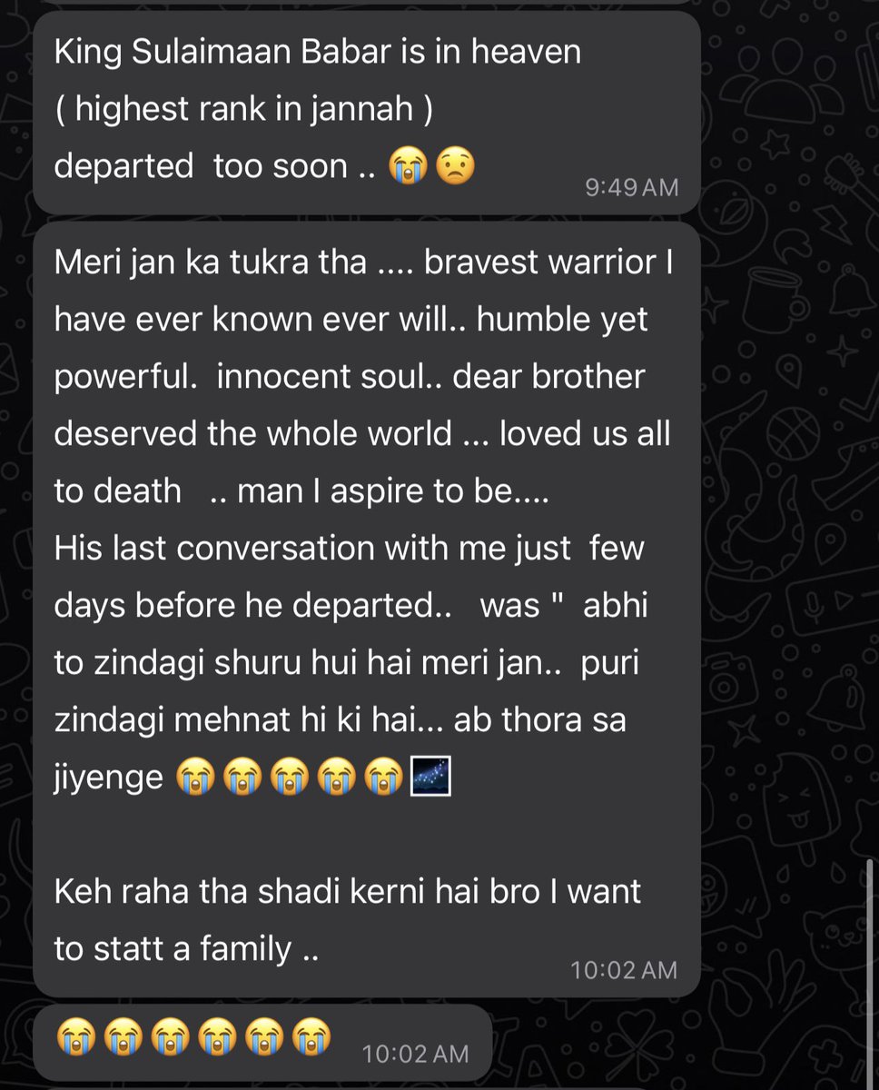 'abhi tou zindagi shuru hui hai meri jaan' my eldest brother wanted to reunite w my younger brother so bad he was working day and night. Waqai poori zindagi mehnat hi ki usne this was HIS time. Syed Baqir not only took away his life but also all the dreams he had. my heart bleeds
