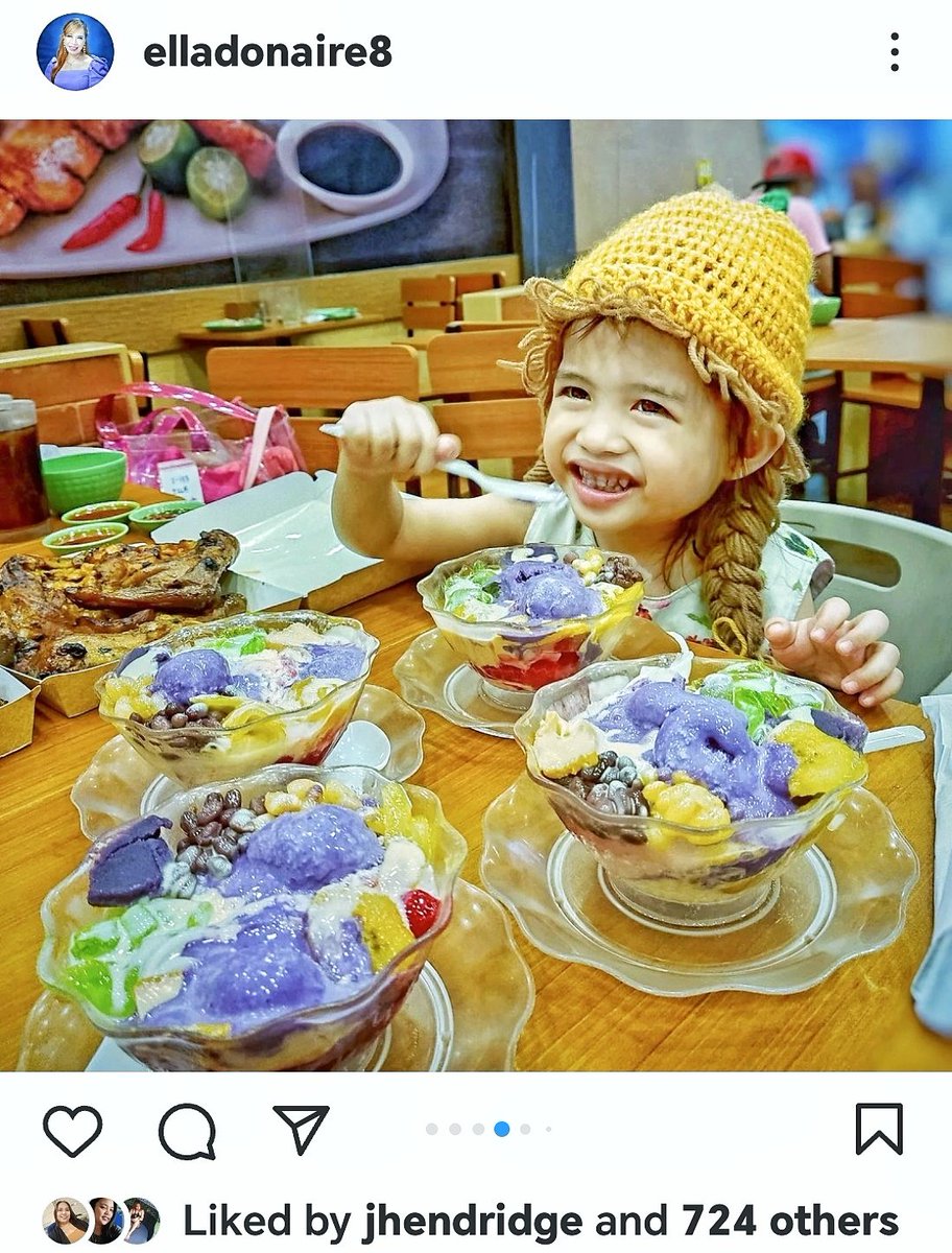LEVEL UP ang happiness ni Baby with our favorite <a href="/MangInasalPH/">Mang Inasal Philippines</a> Extra Creamy Halo-Halo! Perfect treat this summer!🍧✨😎🌞💚💛

Pati ingredients niyo, #MangInasalLevelUpSARAP mapa-dine-in man yan, takeout, or delivery!🥰💚💛
 bit.ly/manginasaldeli…

 #ILoveMangInasal 💚💛 #food