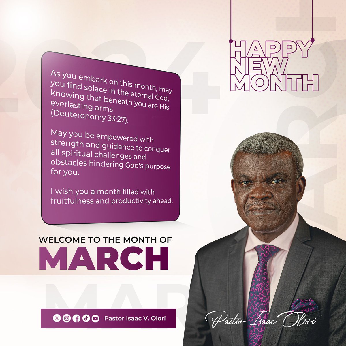Happy New Month! #Pastorivolori #March2024 #Christianliving