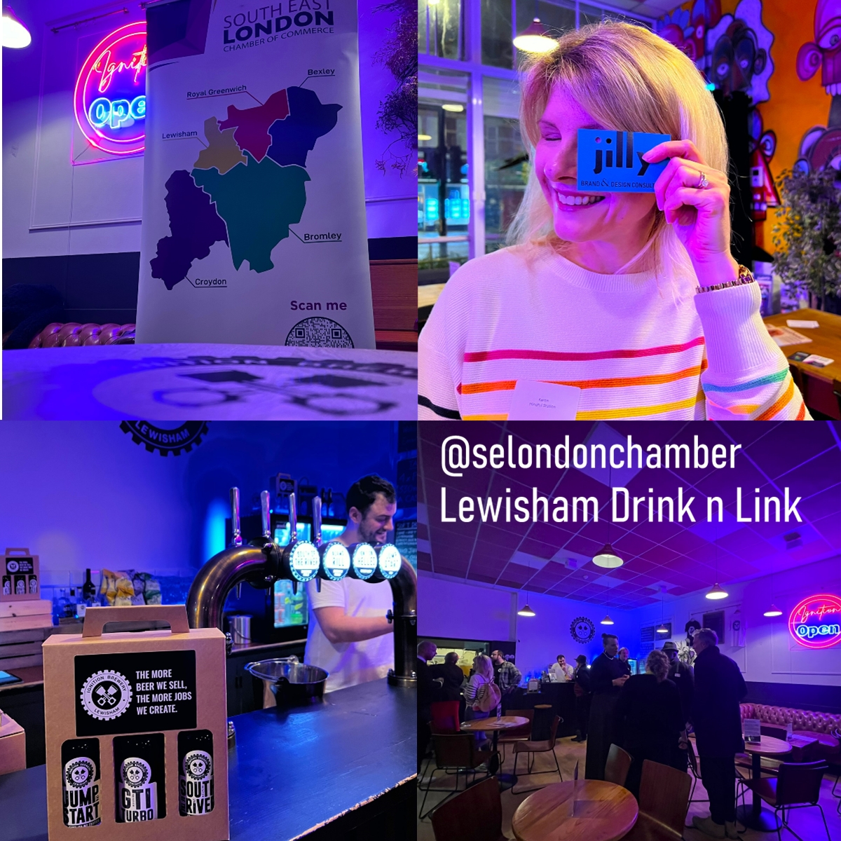 @SELondonChamber Productive evening's networking in a quirky venue - thanks to @SELondonChamber and @IgnitionBrewery for this week's Drink 'N Link event - great mix of familiar and fresh faces #networking #Lewisham #BrightIdeas #branding #SELondon