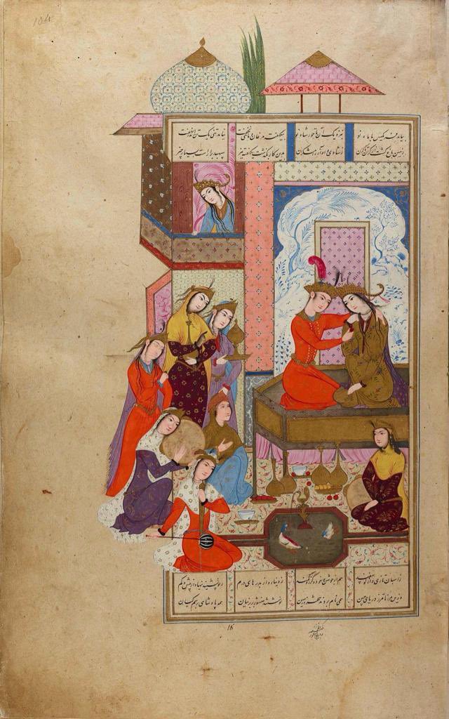 khonyagar8's tweet photo. @ShytoshiKusama @sshibtastic Dear shytoshi, Iranian miniatures; Traditional paintings of Iran. In some ways, it is close to the traditional paintings of East Asia, Japan, China, etc. Pay attention to how natural, pleasant and relaxing the colors were in those days. https://t.co/kj4ZcvEgTm