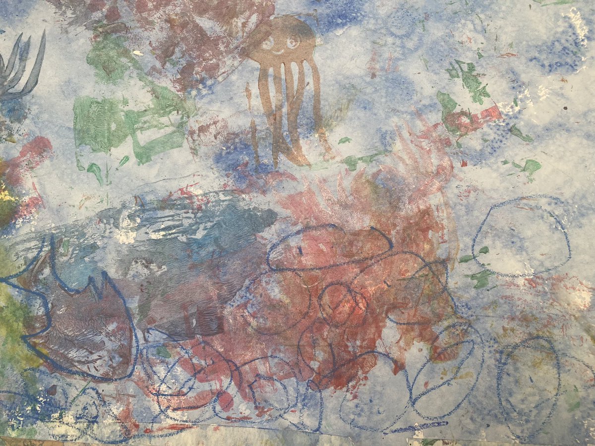 3 year olds know we all need friends. My lonely fish (left) was joined by a shoal of fish friends (centre and right) drawn by a little artist. <a href="/IgniteFutures/">Ignite!</a> Curious Tots session about the sea but much more!