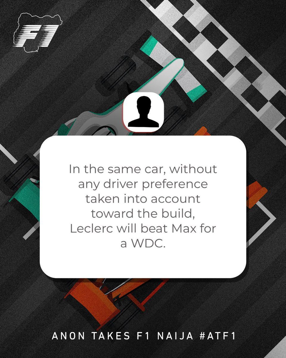f1_naija's tweet photo. Click the link to share your thoughts now. 🏎️🏁
https://t.co/ozETKLGvNt
#ATF1 https://t.co/IScuVgPvtR