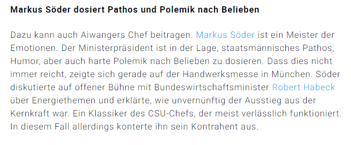 Anscheinend wurde durchaus wahrgenommen, was da passiert ist. Freut mich sehr, auch mit Hinblick auf die #BTW2025.
#Habeck #Soeder