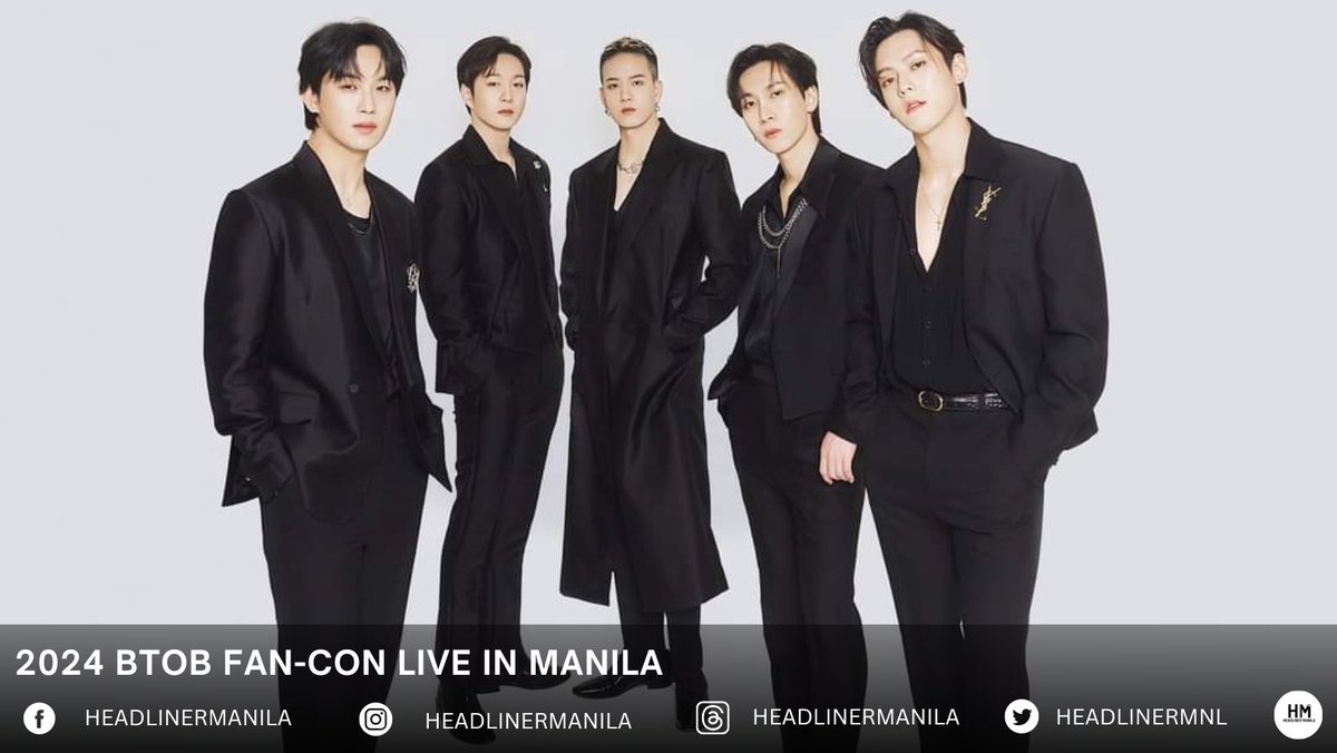 headlinermnl's tweet photo. 2024 BTOB FAN-CON LIVE IN MANILA

READ MORE: https://t.co/q0SRaRmHNy

Presented by: @ovationprod 
#BTOB_OurDream_Manila https://t.co/T8Uh2jUgBw