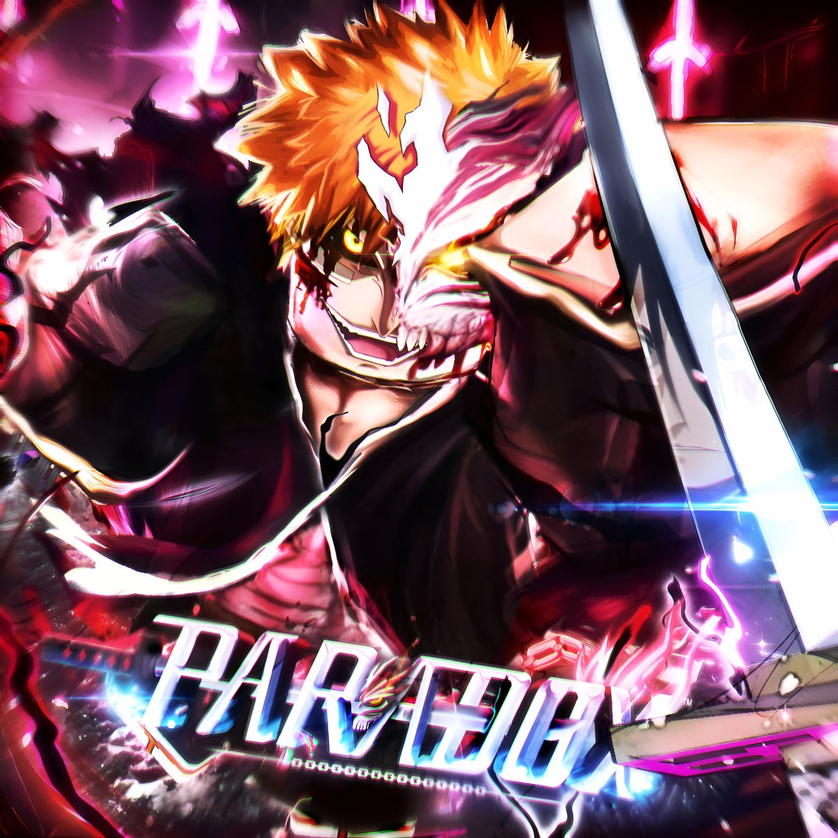 "Hollow Ichigo..." 🎭💀 
-
Hey guys! check out my new Bleach game icon for Paradox ‼️🔥
 - 
Commissioned by: <a href="/Superzczz/">Super</a>👑
 - 
Likes and Retweets appreciated💜 #ROBLOX #RobloxGFX #RobloxDev #robloxart #RobloxGFXC #RobloxDevs #RobloxartCommission